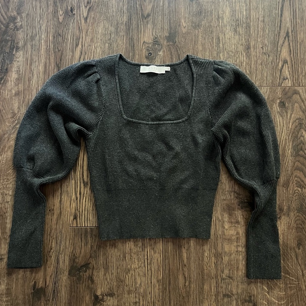 ASTR the Label Long Sleeve Square Neck Sweater